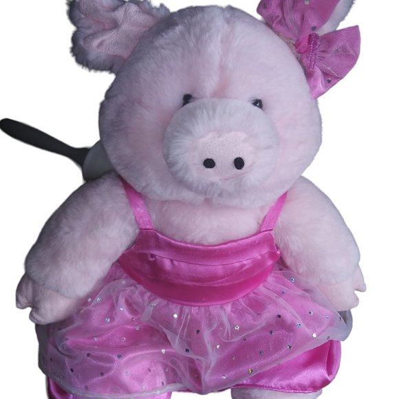 Build A Bear Pig Pretty In Pink Stuffed Animal Plush 17 Inch Talking Toy - Picture 3 of 10